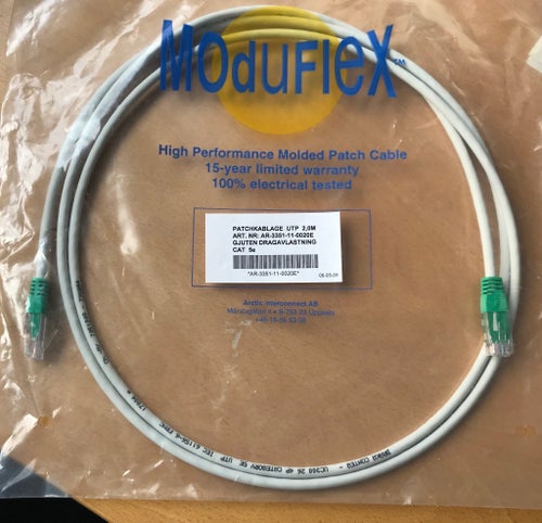 Patchkablar UTP Cat 5e 2m, 5 st