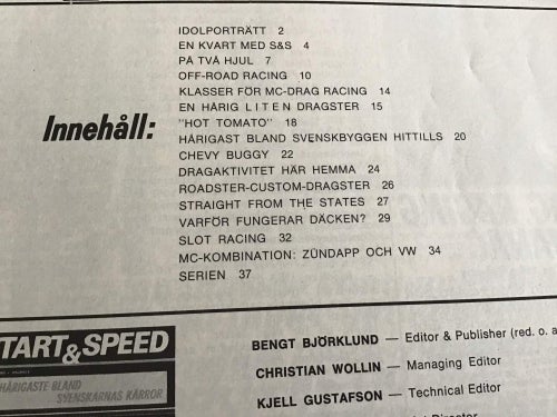 START & SPEED NR 10 1969 VOLVO MED CHEVY MOTOR, CHEVY BUGGY