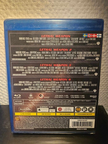 Lethal Weapon Collection Blu-ray (4 Disc) – Action – Region B – Svensk text