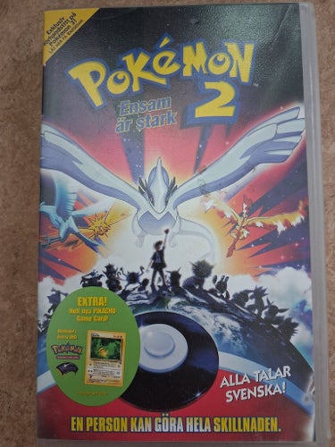 Pokémon 2 Ensam är stark VHS.