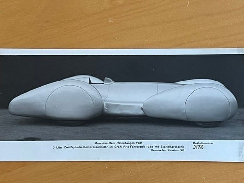 Mercedes-Benz Rekordwagen 1939, 3-liters 12-cyl vagn, specialkaross, 10 x 23 cm