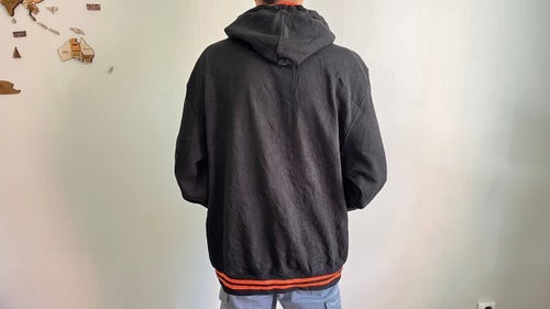 Renegade svart, orange huvtröja, storlek XL/EG
