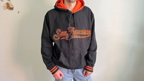 Renegade svart, orange huvtröja, storlek XL/EG
