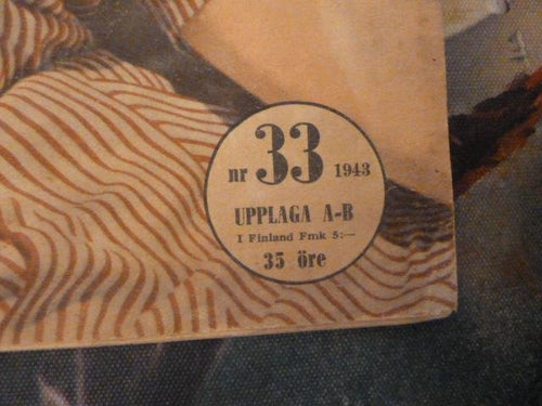 VÅRT HEM, NR 33 - 1943, TIDNING