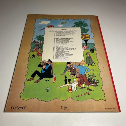 Tintin #23 - Tintin hos gerillan, 1a upplagan, toppex! VF