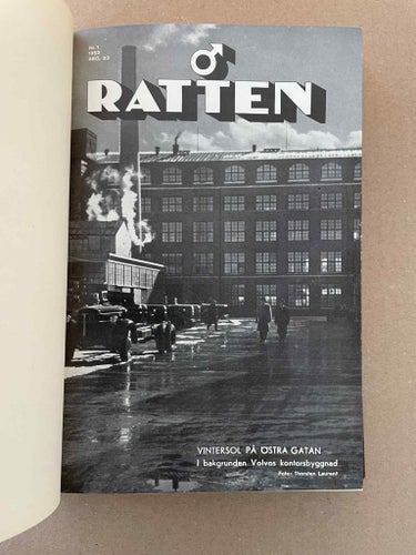 VOLVO Tidning Ratten Inbunden 1952 bl.a. Volvobussar Bilbolaget i Östersund