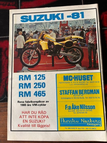 Suzuki RM125 RM 125 1981 annons