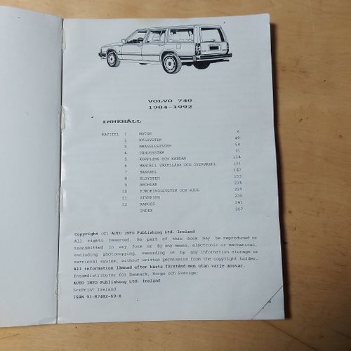 Volvo 740 Reparationshandbok 1984-1992 även Turbo
