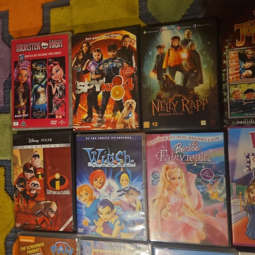 Blandade Barnfilmer DVD - 18 filmer