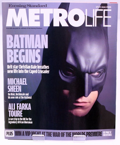MetroLife Magazine June 17th 2005-Batman front cover-NEW-Weight 126g-FREE POST