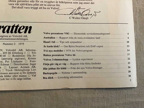 RATTEN NR 2 1974 VOLVO 66, 2 NYA MODELLER i 1976 program