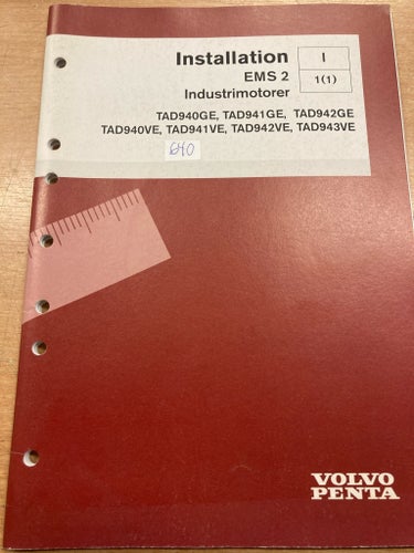 Installation EMS 2 Industrimotorer av Volvo Penta, 2004