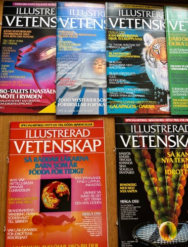 Illustrerad Vetenskap 1984 – 8 nummer – Retro vetenskapsmagasin
