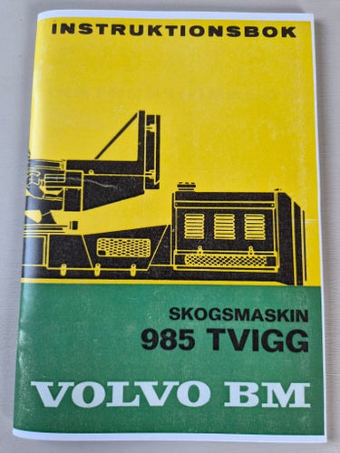 Instruktionsbok Volvo SM 985 Tvigg