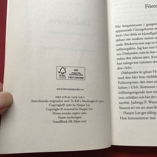 DÖDSSYNDEN (To kill a Mockingbird) Harper Lee 2013