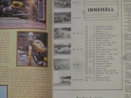 Colorod Nr 8 1975 Edsel 1958 HD Sportster Projekt Van o Cheva gatblås