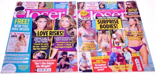 Closer Magazine-2 issues included-January 2013-Victoria Beckham-NEW-Weight 474g