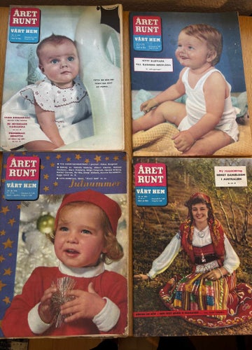 Året Runt / Vårt Hem 1956 – 4 nr inkl julnummer – retro