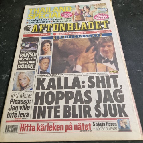 Aftonbladet tidning från 2008
