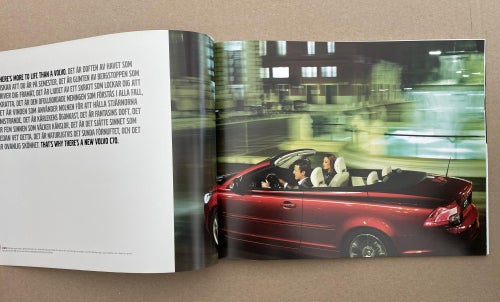 VOLVO Försäljningsbroschyr Nya C70 Cabriolet 2010