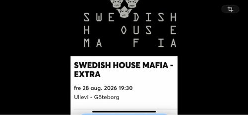 Swedish House Mafia 28 Aug —1 sittplats