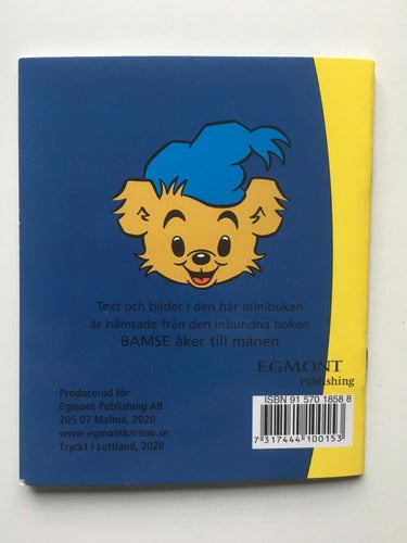 BAMSE ÅKER TILL MÅNEN - KÄRNAN - lite större än en pixi bok