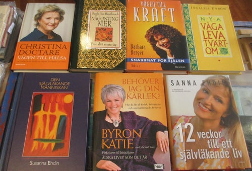 7 böcker om Mindfulness, självläkning mm, Byron Katie m fl