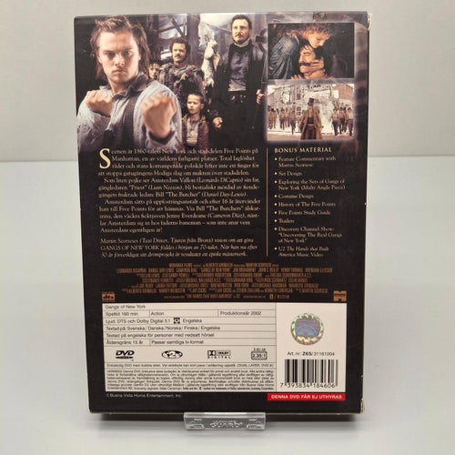 Gangs of New York - Region 2, DVD-Film, Svensk text, Fint skick