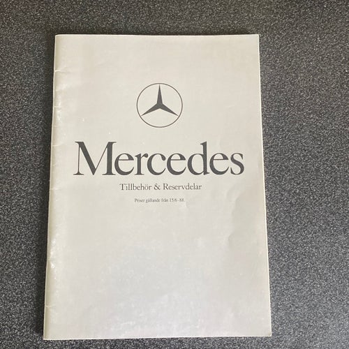 Mercedes Tillbehör & Reservdelar 1988 katalog