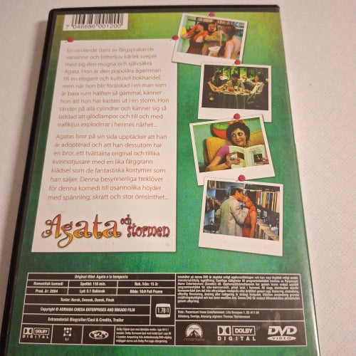 Agata och stormen - En komedi propfull med kärlek DVD italiensk film