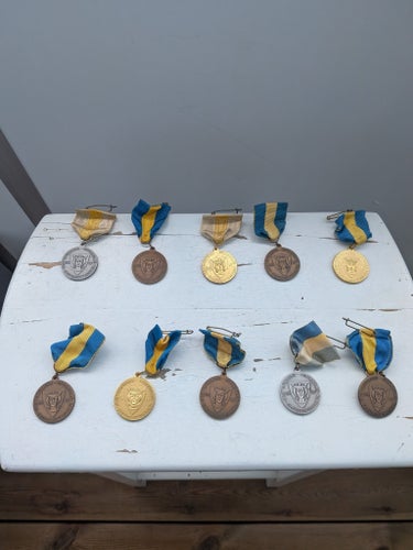 Samling av medaljer