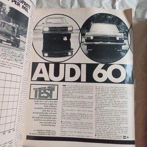 TEKNIKENS VÄRLD 1970, nr. 23, Audi 60, Saab 96