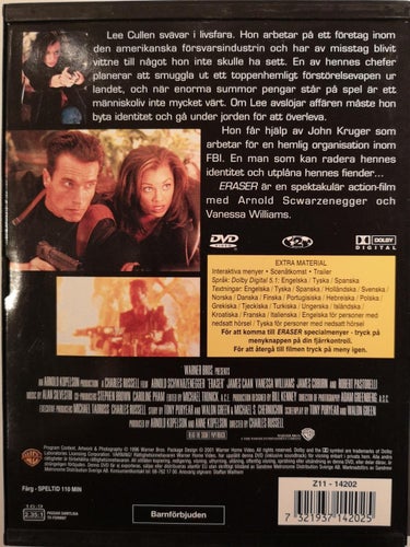 Eraser (1996) Charles Russell med Arnold Schwarzenegger och James Caan.