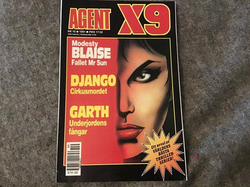 AGENT X9 NR 10 1991 MODESTY BLAISE,GARTH,DJANGO