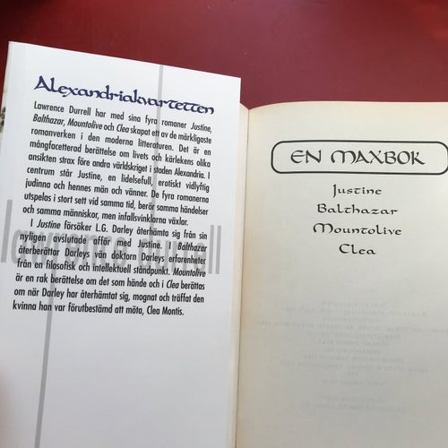 ALEXANDRIAKVARTETTEN Lawrence Durrell 1998