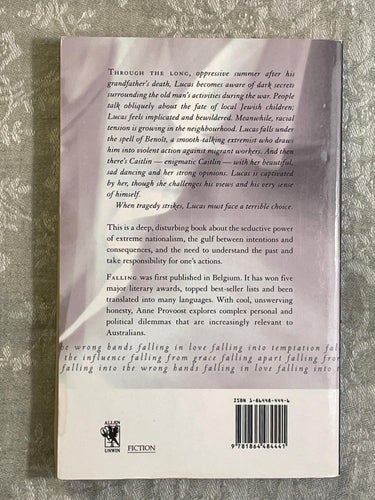 Falling "Anne Provoost" Engelsk text.