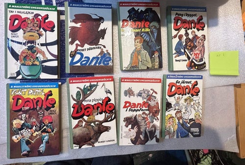 8 styck böcker Dante av Bengt Linder, Very good plus, nr 1