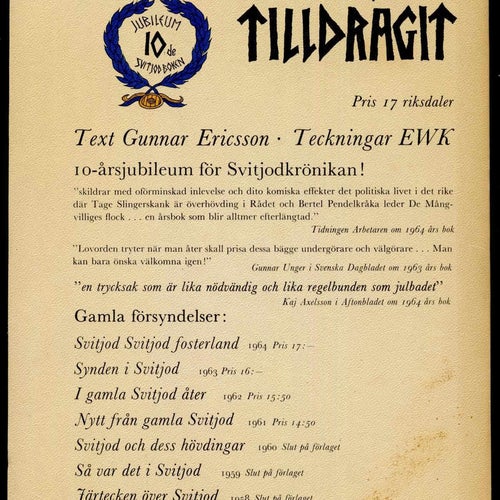 Vad sig i Svitjod tilldragit – parodi om svensk politik 1965, Ewert Karlsson