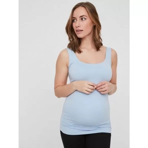 Gravid linne New heal tank top Ljusblå