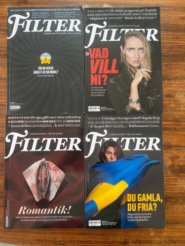 4 st Filter Tidskrifter