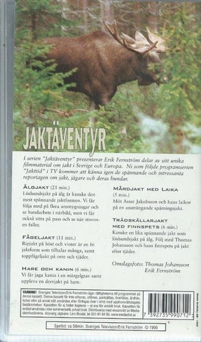 JAKTÄVENTYR DEL 1 ( VHS FILM !)