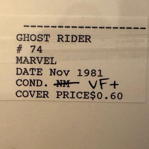 Ghost Rider #74 (1982)(Key)
