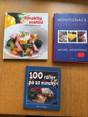 3 Kokböcker – Montignac, ICA & 100 rätter på 20 minuter
