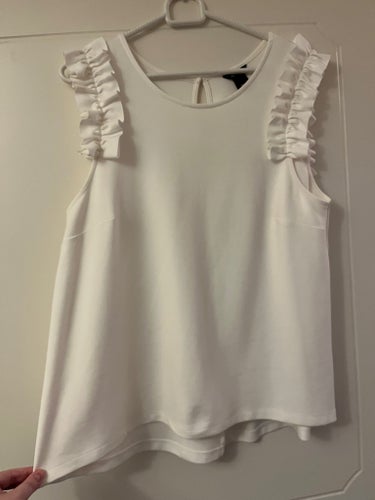 Ny Vit blus top med snygg detalj på axeln stl M (L) Lindex Sommar