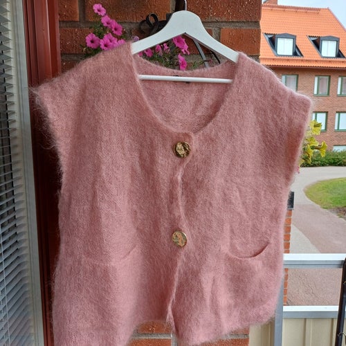 Black Colour rosa väst, storlek L/XL
