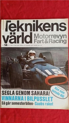 Teknikens Värld nr 14 1968: Test Vauxhall Victor, Ford Galaxie 1961 sommarbil