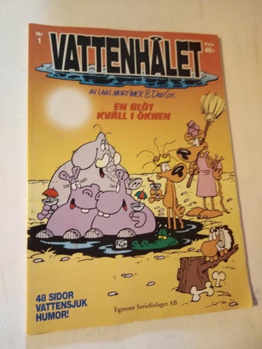 Vattenhålet 1 En blöt kväll i öknen av Lars Mortimer, Des Cox. Very fine plus