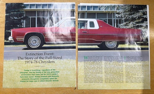 Extinction Event: The Story of the Full-Sized 1974-78 Chrysler