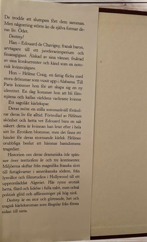 Destiny – Sally Beauman (Stor kärleksroman)