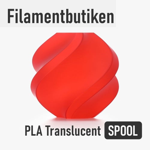 Bambu Lab PLA Translucent Filament Röd/Red